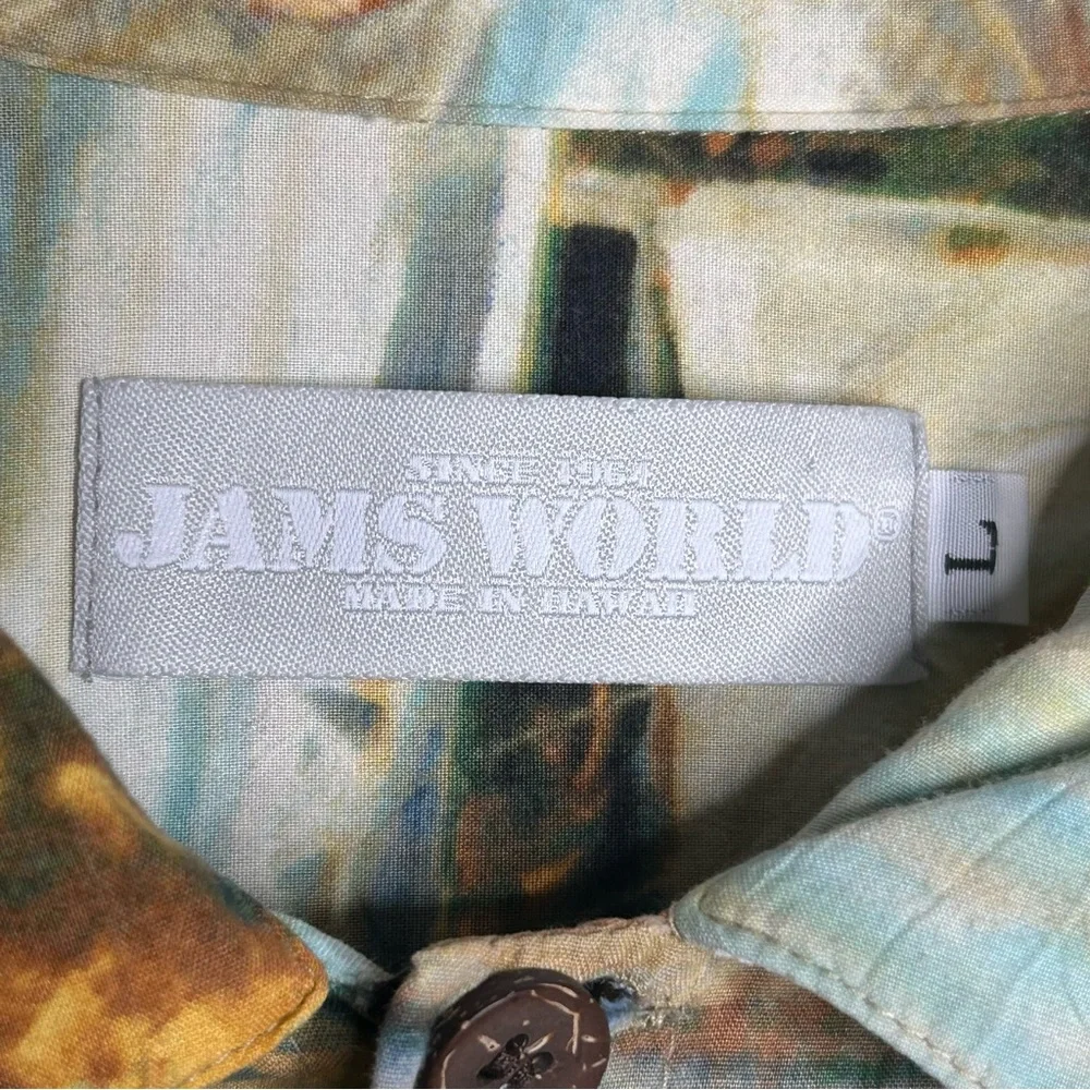 Jams World Hawaiian Hukilau Button Down size Large - Picture 5 of 8